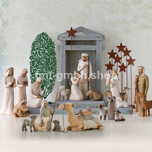 Willow Tree Shepherd & Stable Animals Figurine